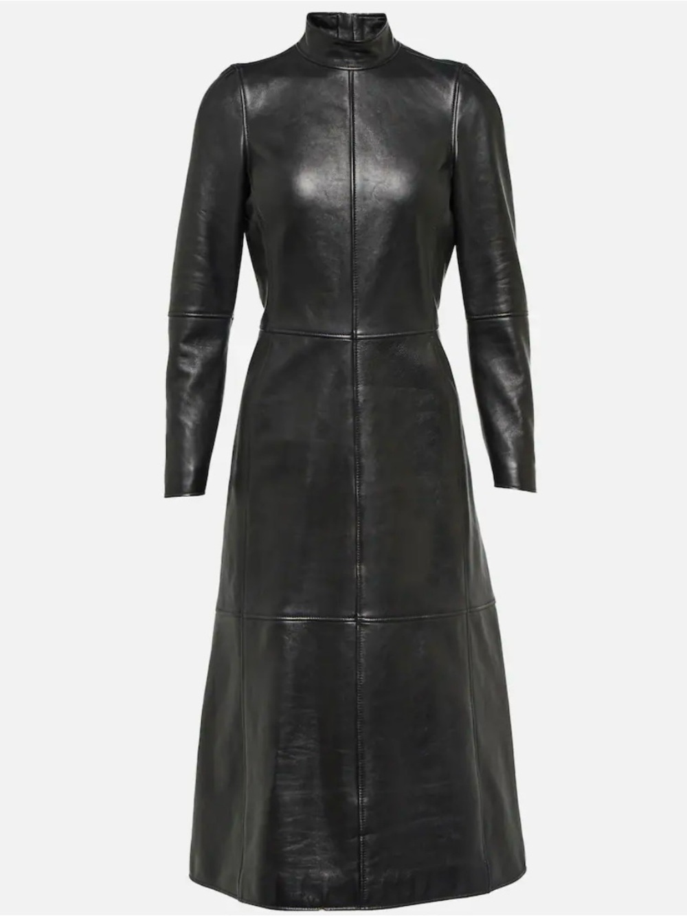 Black Fetish Leather Dress-Balenciaga